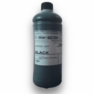 2shtec marka, yüksek yoğunluklu siyah (K) DTF transfer baskı mürekkebi.