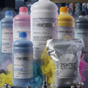 DTF Üretim Seti | 5 adet Beyaz + 1'er adet CMYK + 5 paket DTF Powder